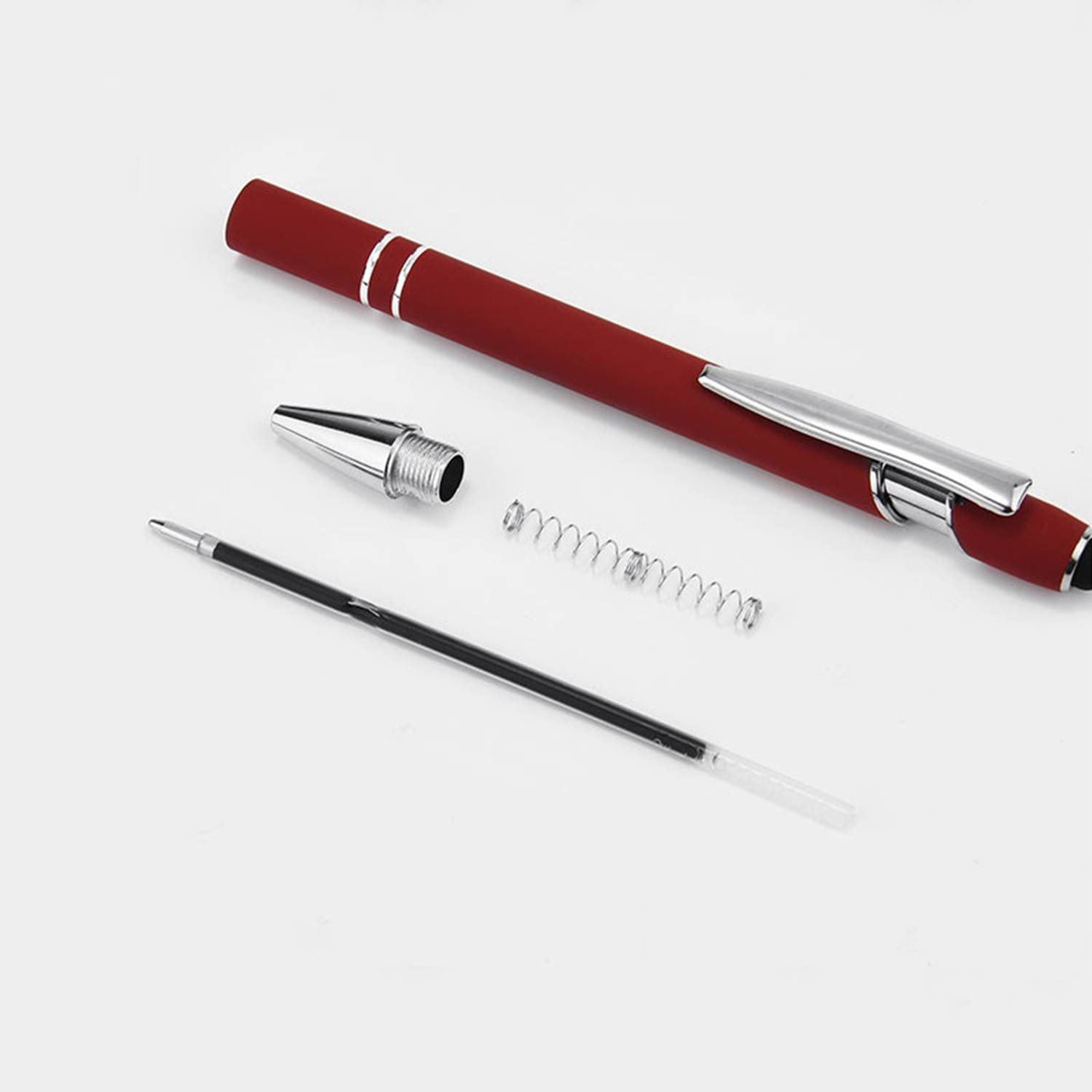 Retractable Aluminum Ballpoint Pen w/ Stylus 12
