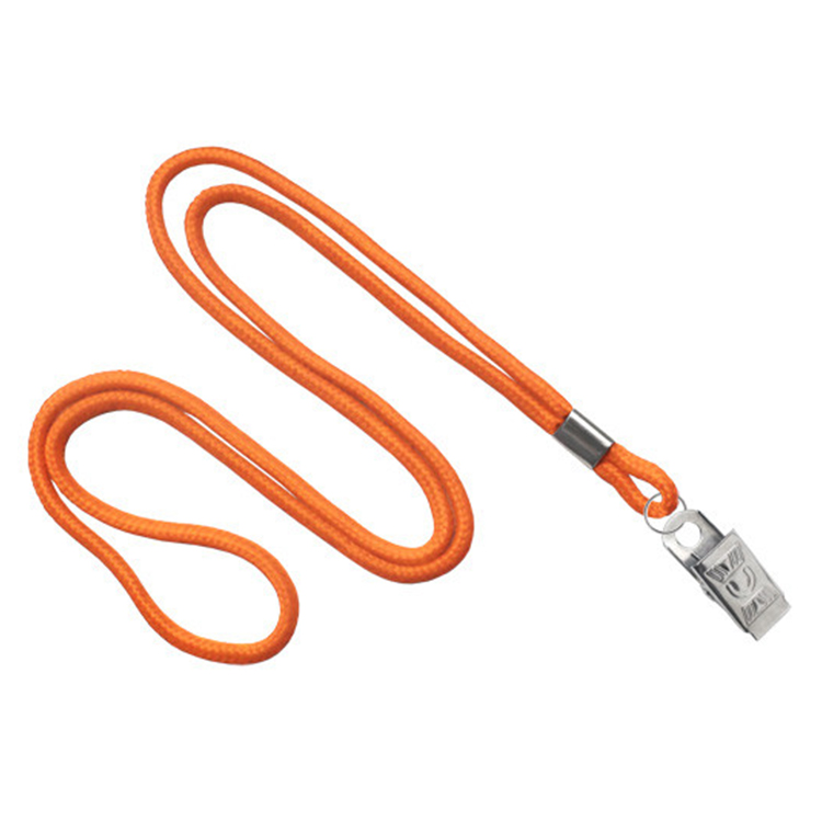 1/8" Blank Rope Lanyard with Bulldog Clip 1