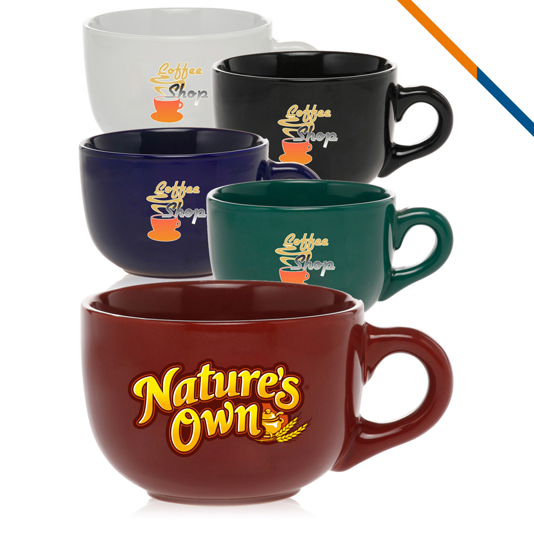 Badio Ceramic Cappuccino Mug - 18 OZ. 2