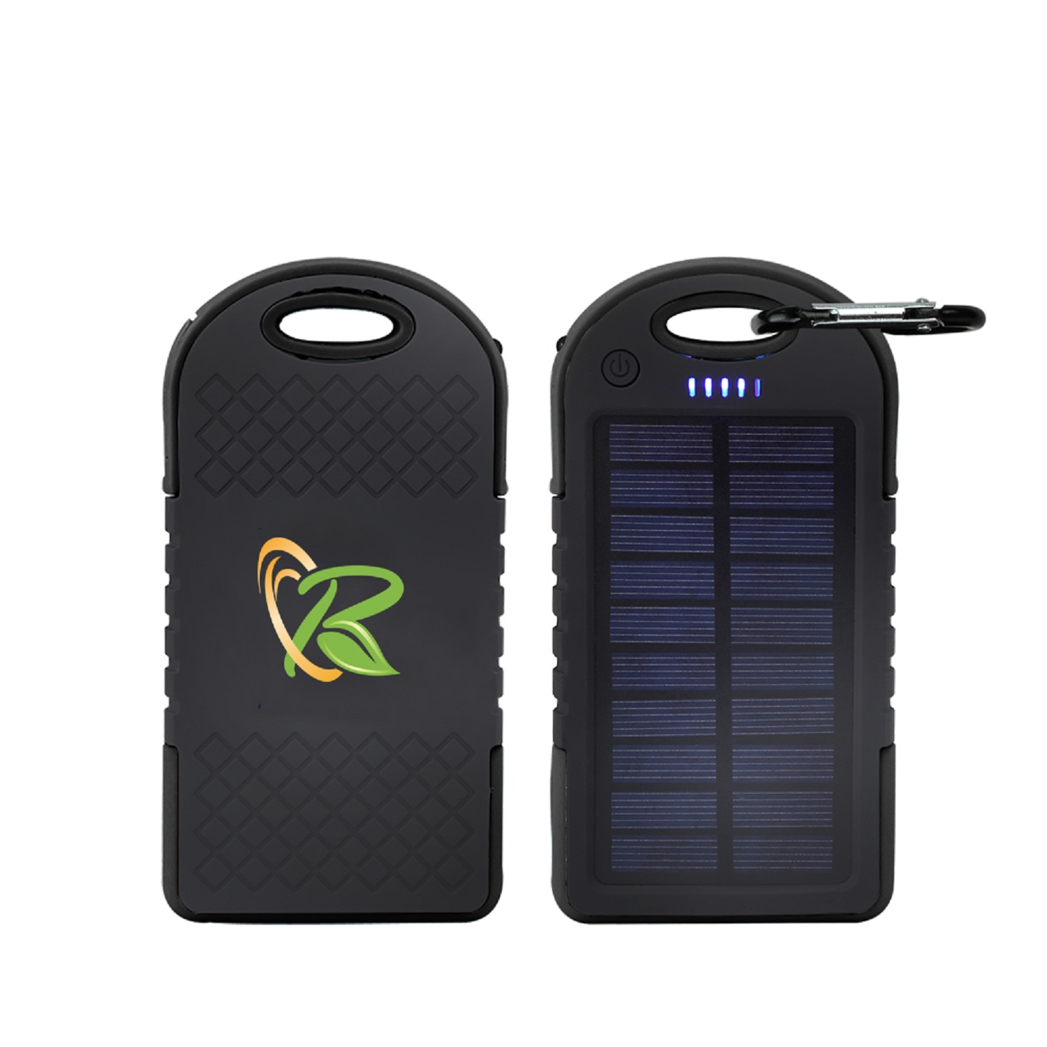 Solar Power Bank with Carabiner - 4000 mAh 5