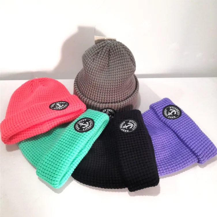 Waffle Beanie Cap and Performance Text Gloves Combo 3