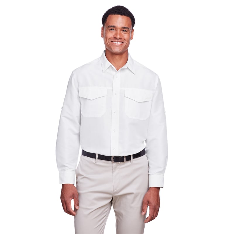 Harriton Men's Key West Long-Sleeve Performance Staff Shirt 7