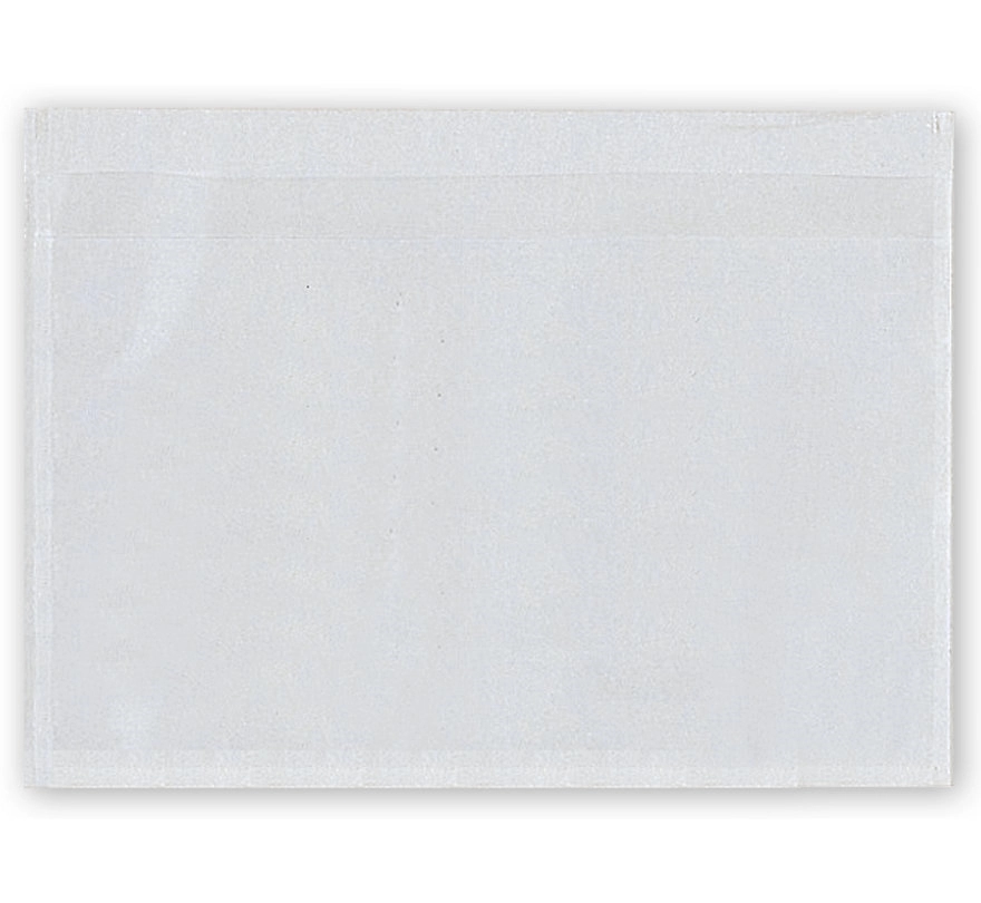 Plastic File Pockets, Adhesive Transparent, 6 1/4" X 4 1/2" 3