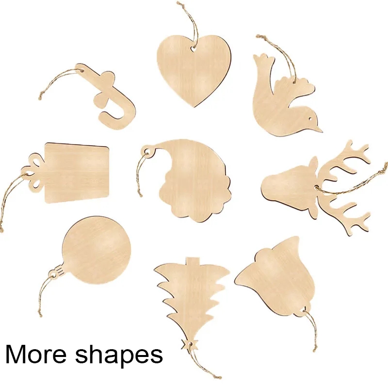 Wooden Hanging Heart Ornaments 2