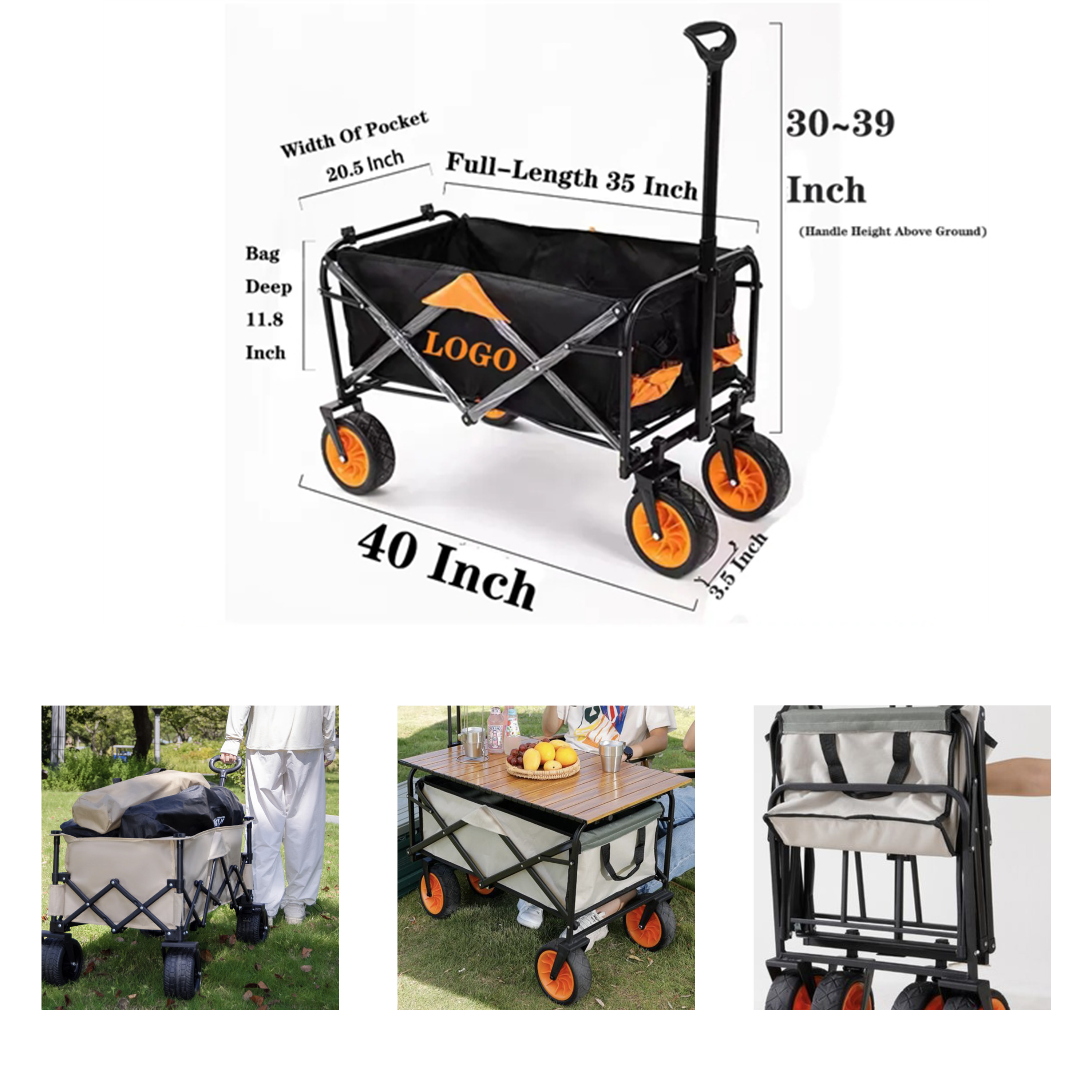 Durable Outdoor Camping Collapsible Trolleys 2