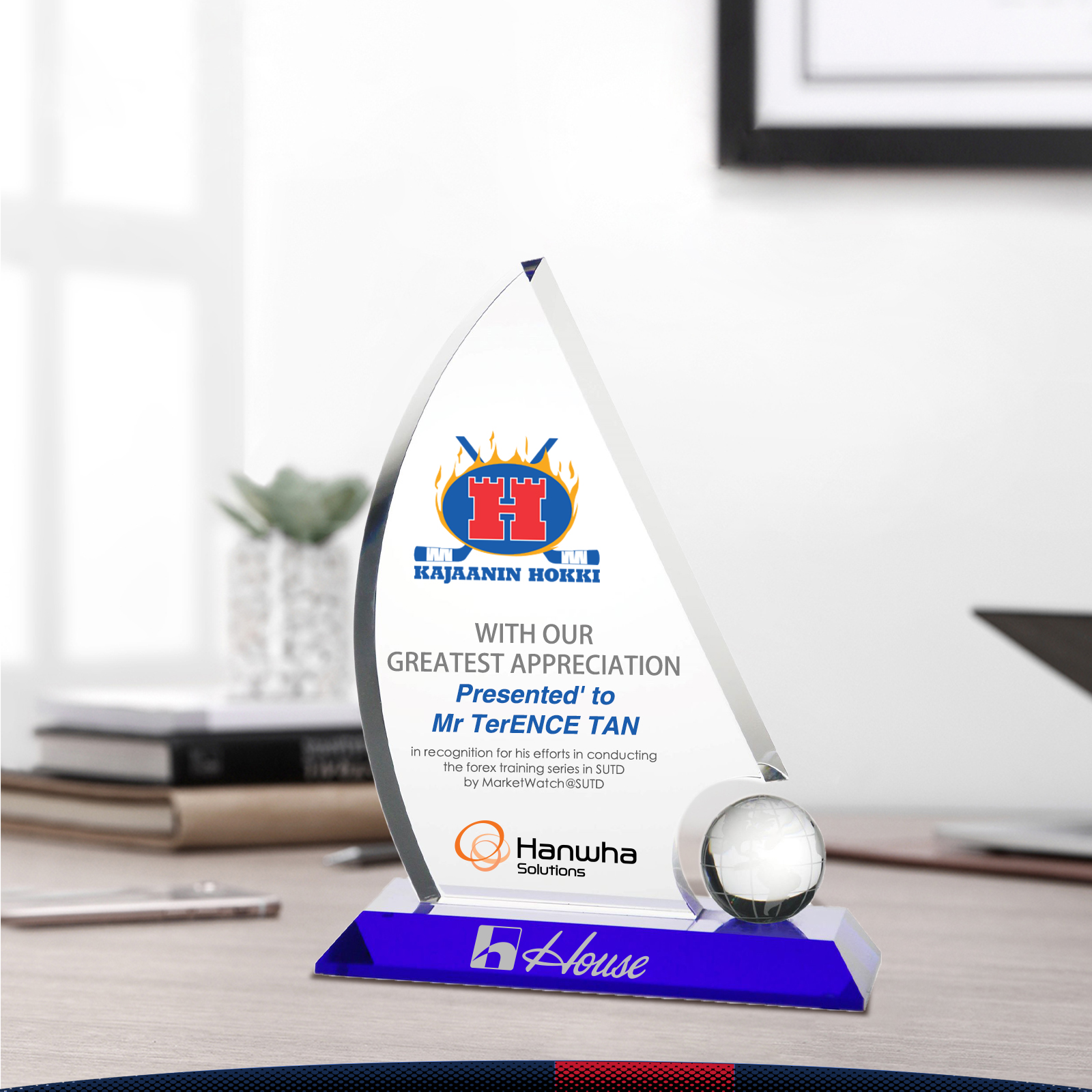 Karyn Sailing Crystal Award 5