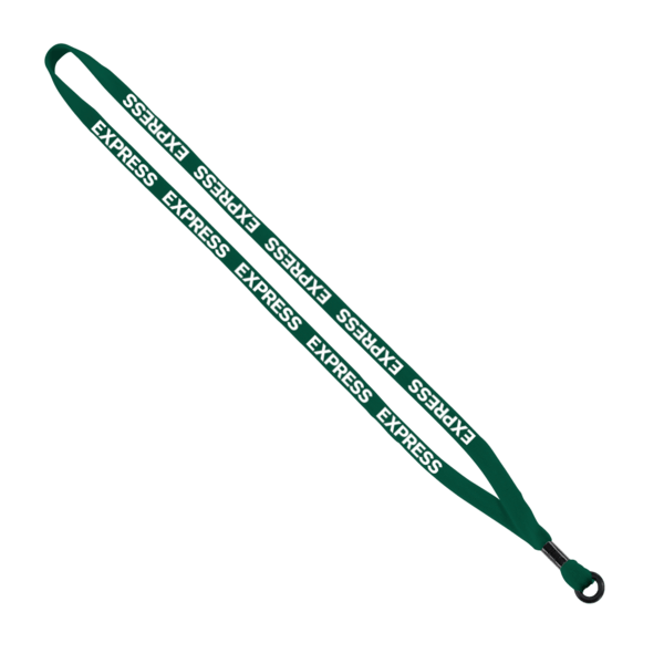 1/2" Cotton Lanyard with Metal Crimp & Split-Ring 88