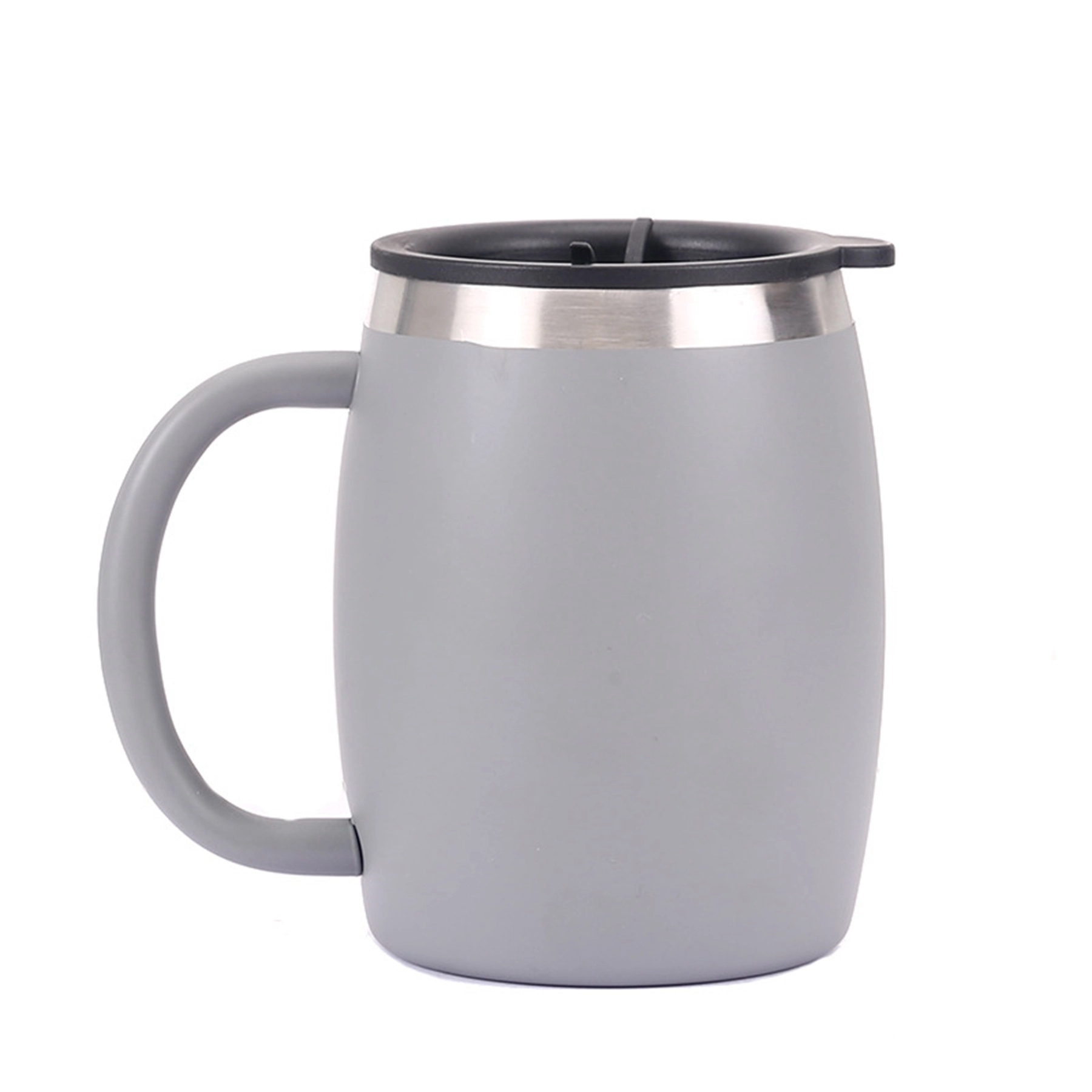 14 Oz. Double Wall Beer Mug With Lid & Handle 4