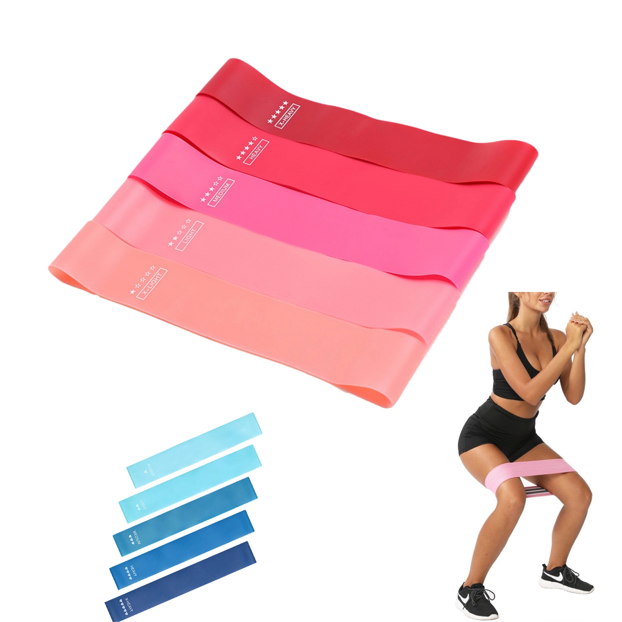 5 Levels Resistance Bands Yoga Set 5