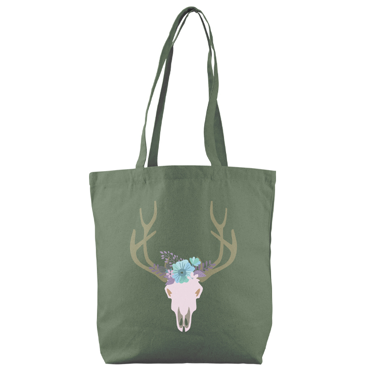 Best Selling Olive Drab Cotton Tote, custom tote bag with logo imprint 3
