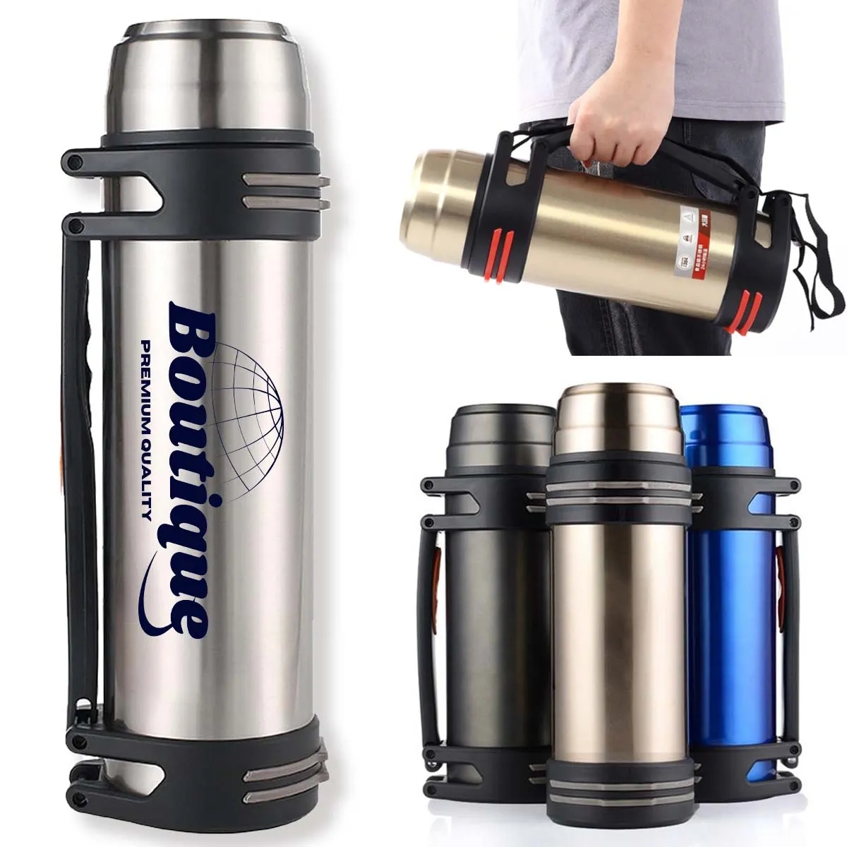 40oz. Insulated Bottle Travel Vacuum Stainless Steel Thermos 7