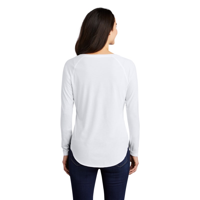 Sport-Tek Women's PosiCharge Long Sleeve Tri-Blend Wicking Scoop Neck Raglan Tee 11