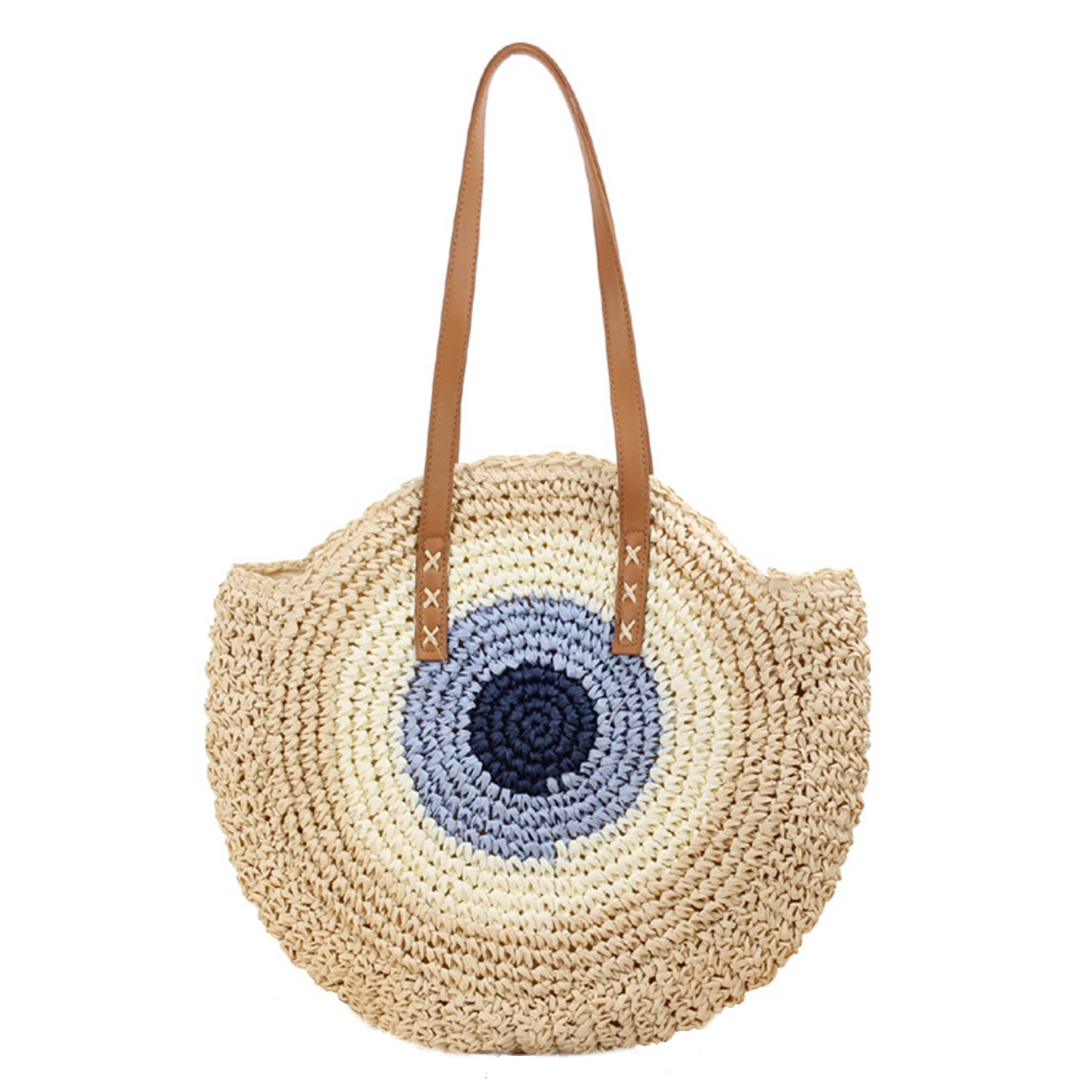 Jute Straw Summer Beach Tote Bags for Vacation Travel, custom tote bag with logo imprint 5