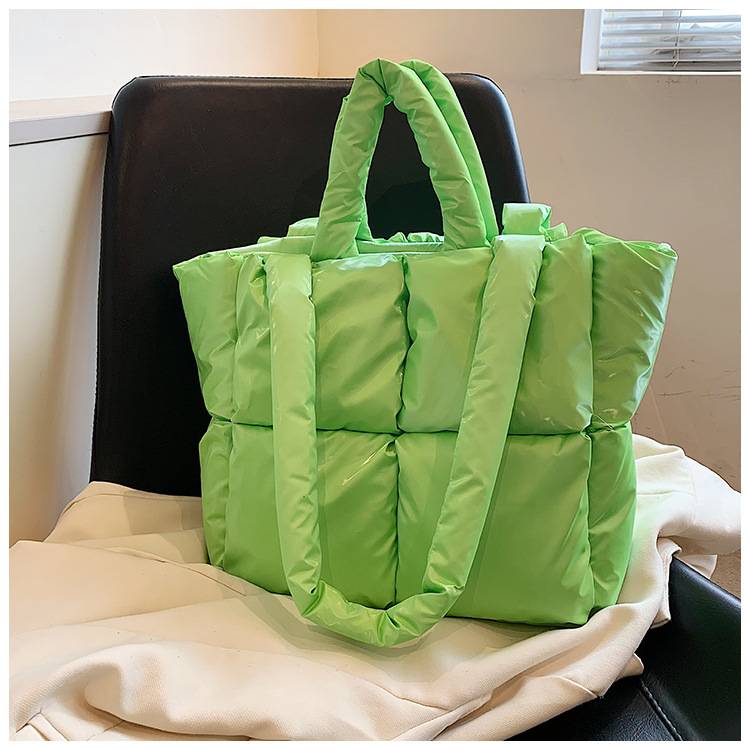 Puffer Quilted Tote Bag, custom tote bag with logo imprint 10