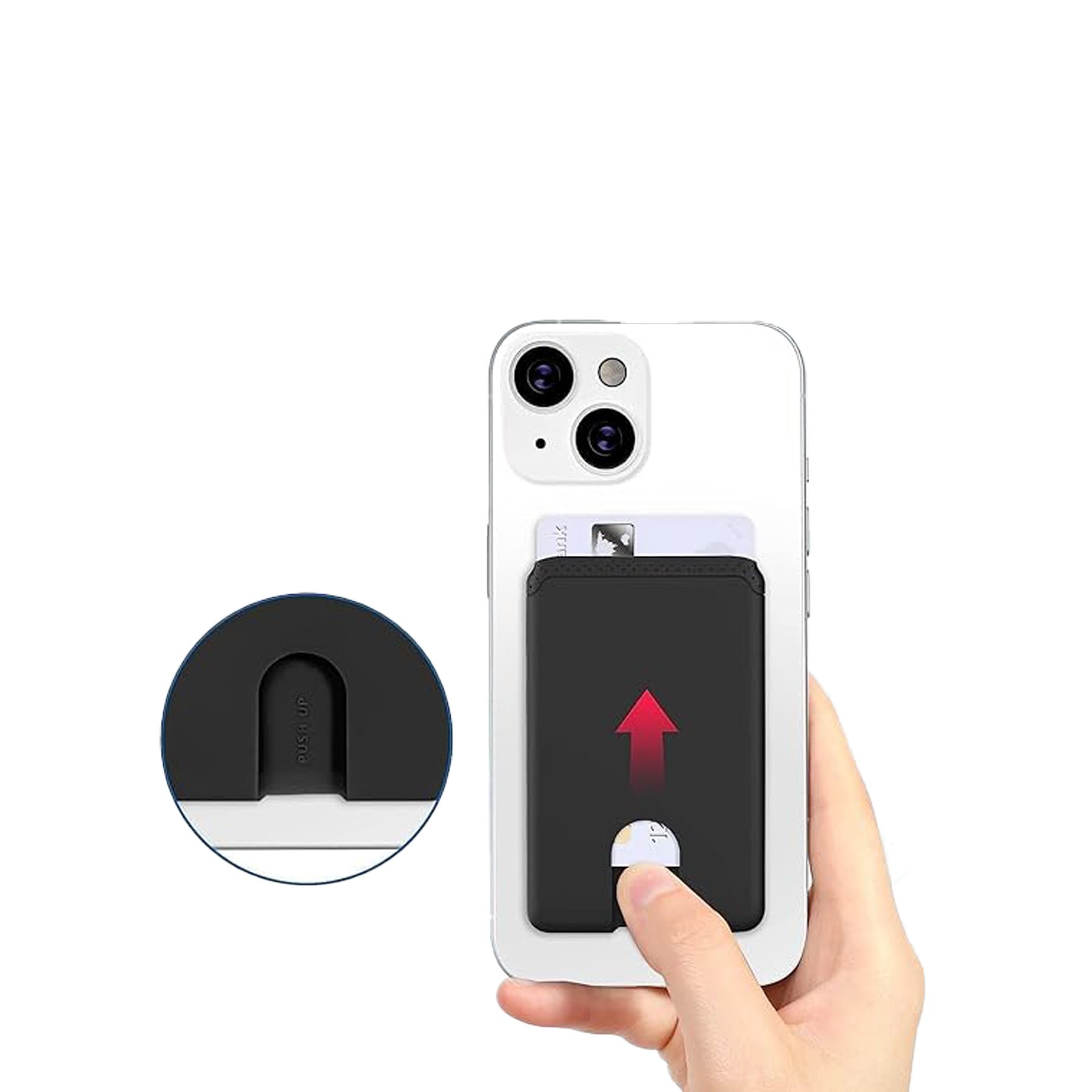 Silicone Phone Card Holder Mount In U Shape 3