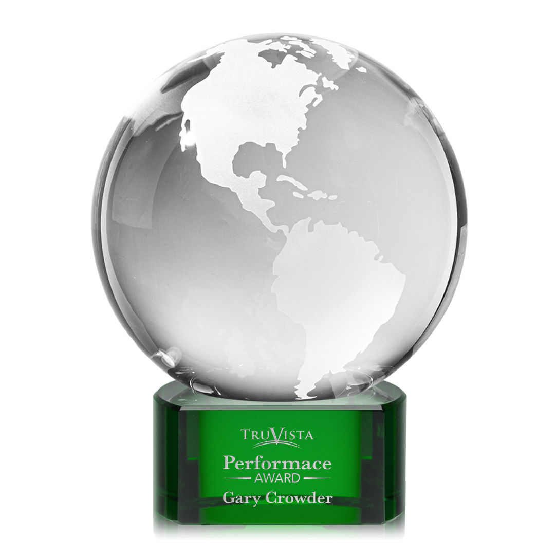 Globe Award on Paragon Base - Green 8