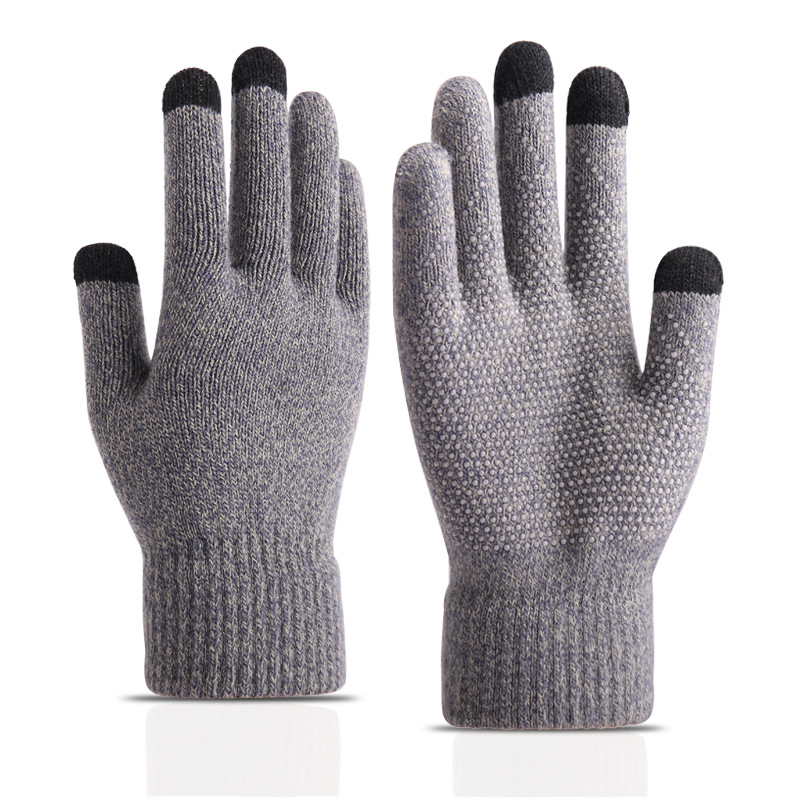 Winter Knit Gloves Touchscreen fingers Anti-Slip Warm Elastic Texting Smart Phone Gloves 5