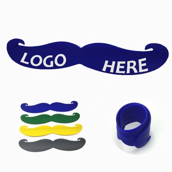 Mustache Silicone Slap Bracelet 2