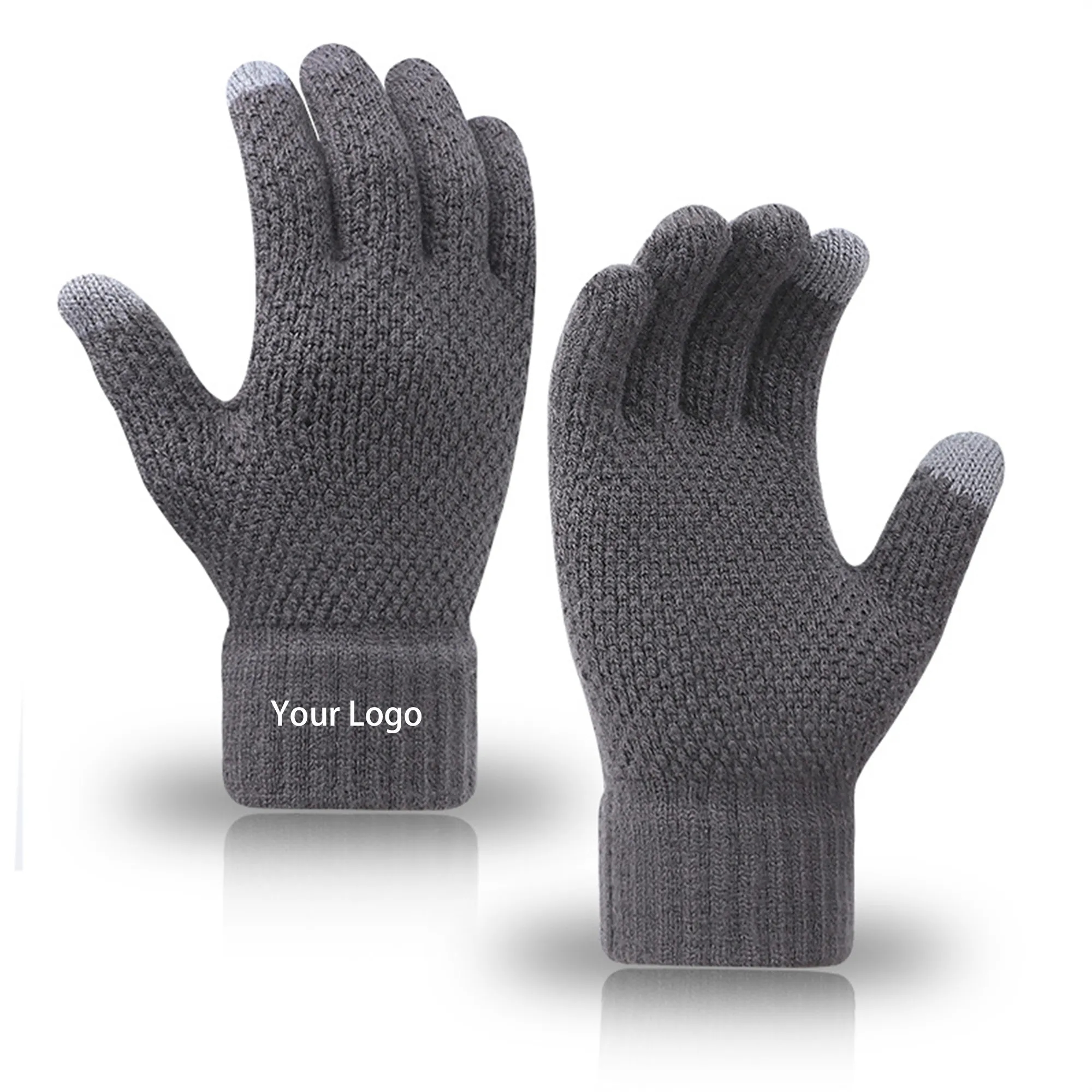 Custom Cold Resistance Adult Gloves W/ 2 Finger Touch 2