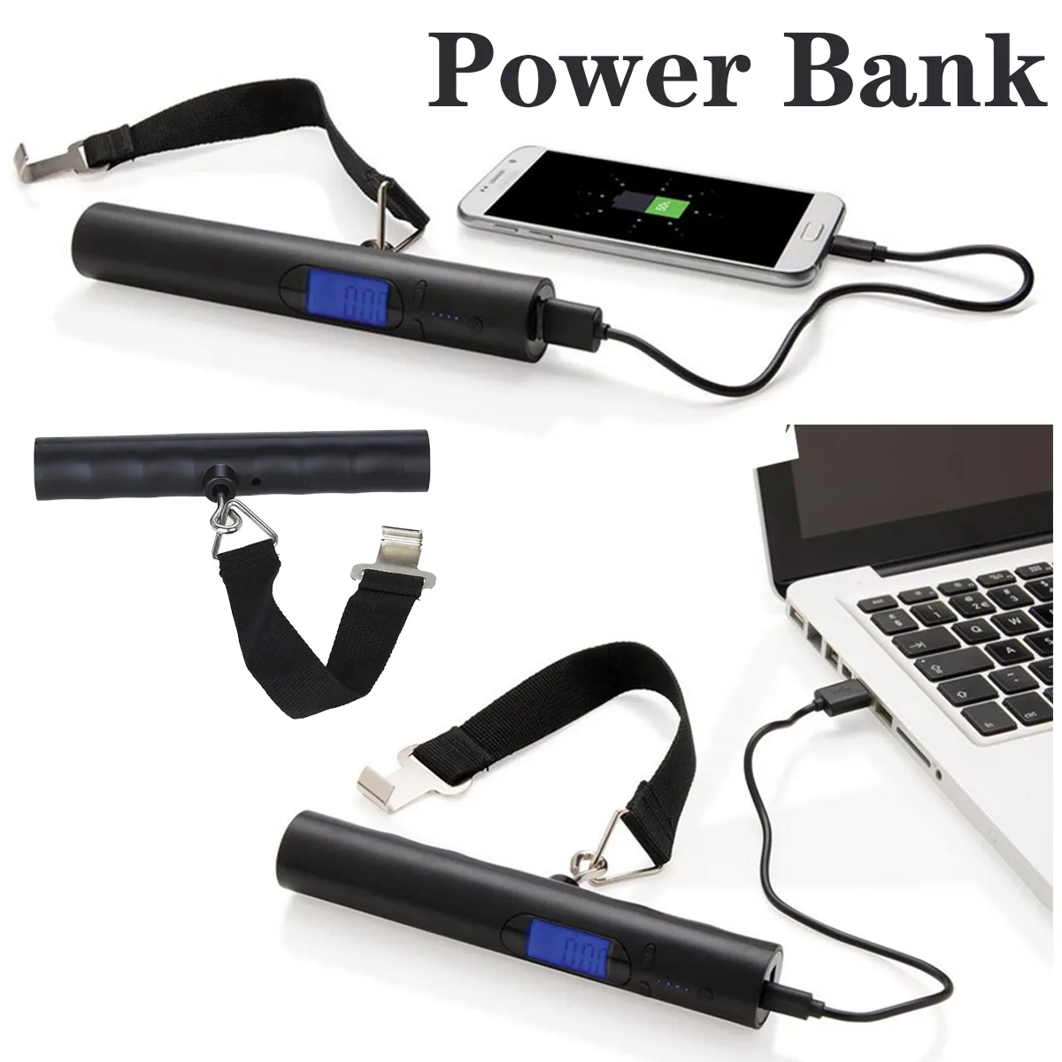2 In 1 Portable Digital Travel Luggage Scale With Power Bank 3