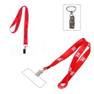 Silk Screen Printed Polyester Lanyard with Clip 2