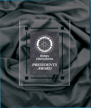 7" x 9" Black Marble Acrylic Clear-Plaq Award 2