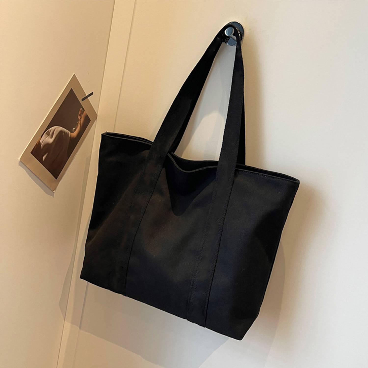 Large Capacity Canvas Tote Bag, custom tote bag with logo imprint 1