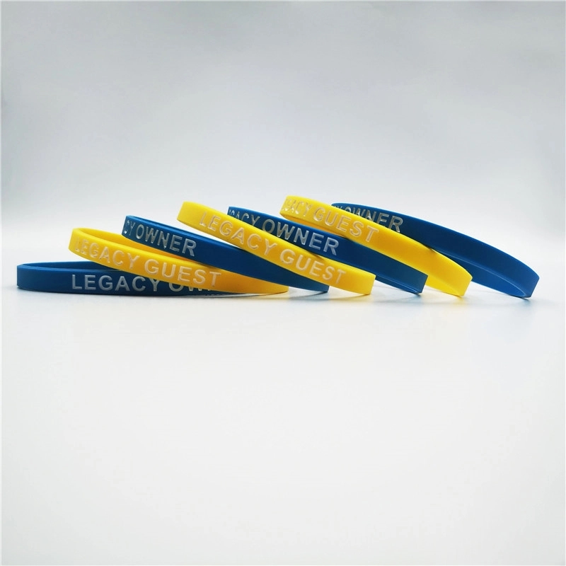 Narrow Deboosed Silicone Bracelets 3