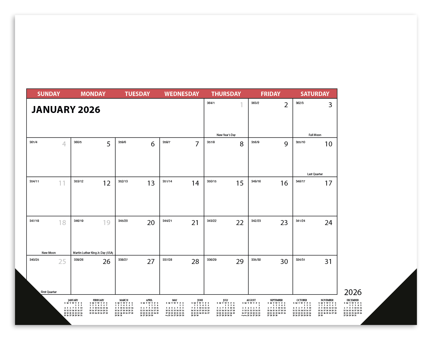 Skinner & Kennedy® Desk Pad Calendar