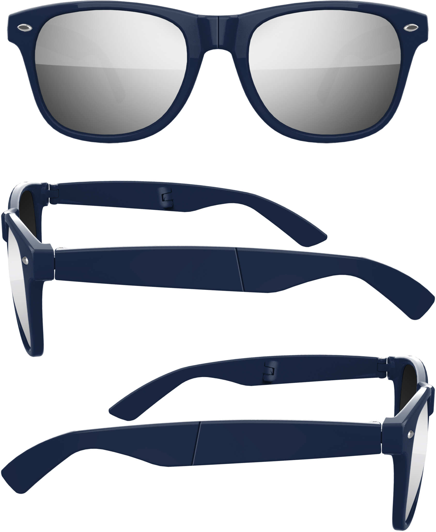 Foldable Retro Mirror Sunglasses 14