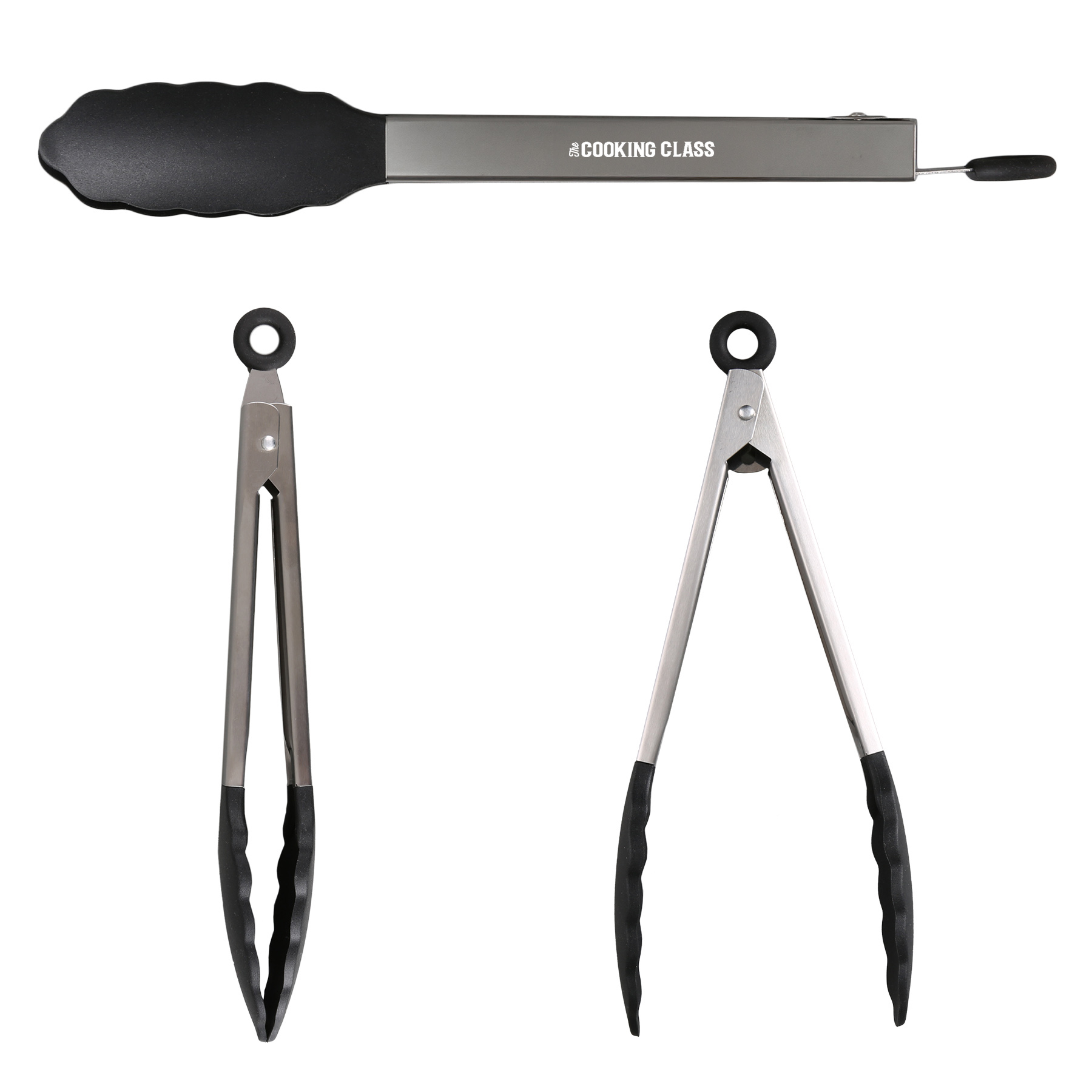 Blaze 9" Stainless & Silicone Tongs 3