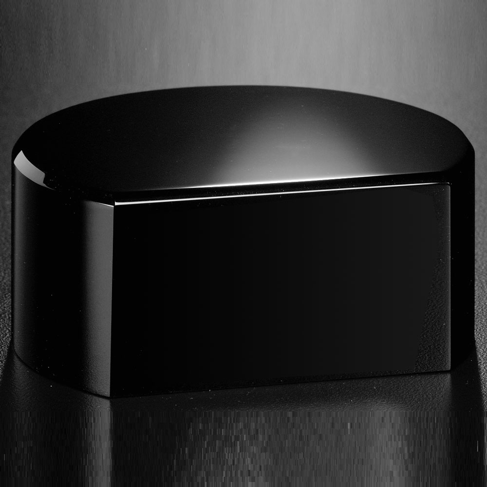 Black Glass Base - Cut Circle 4