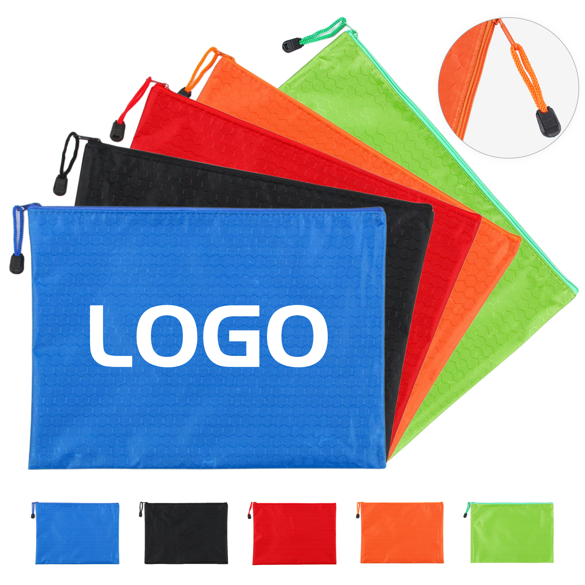 Custom Waterproof Durable Zipper File Pouch 2