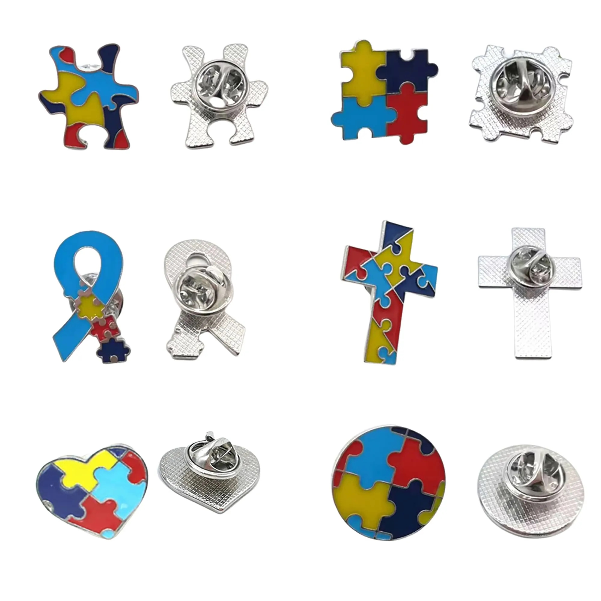 Autism Awareness Puzzle Piece Pin MOQ 30 3