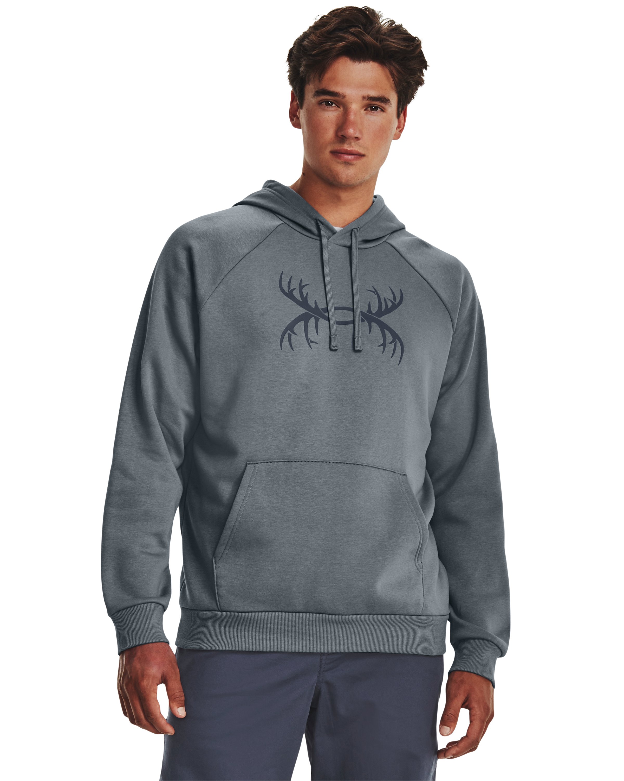 UA Rival Fleece Antler Men's Hoodie, custom hoodie or sweatshirt with logo imprint 4