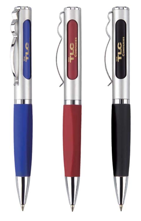 Dual II Logo Twist Ballpoint Brass Pen 2