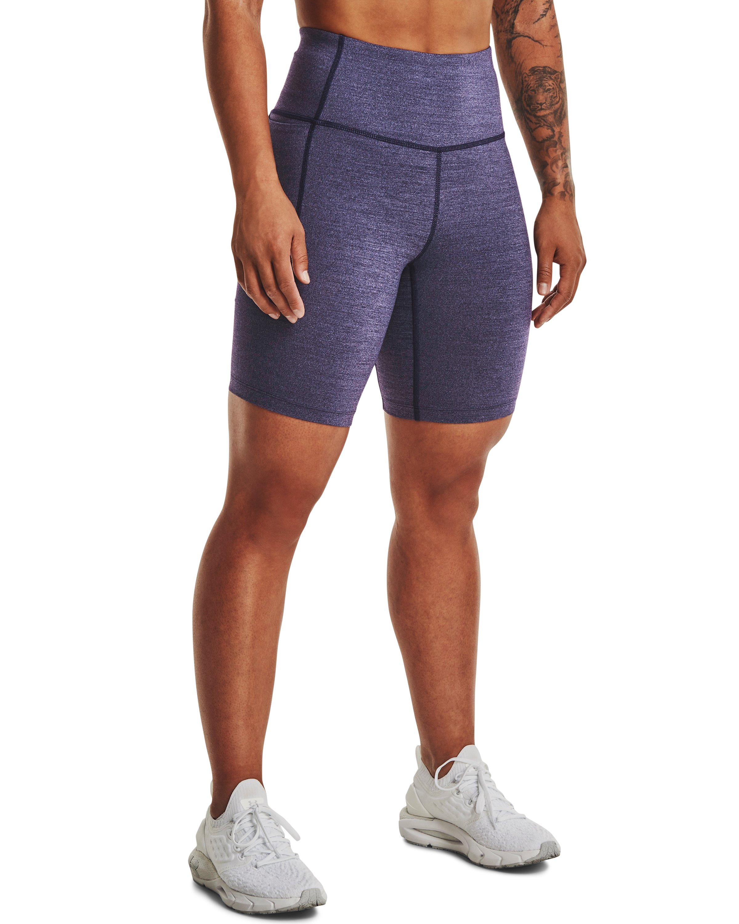 Women's UA Meridian Heathered Bike Shorts 2