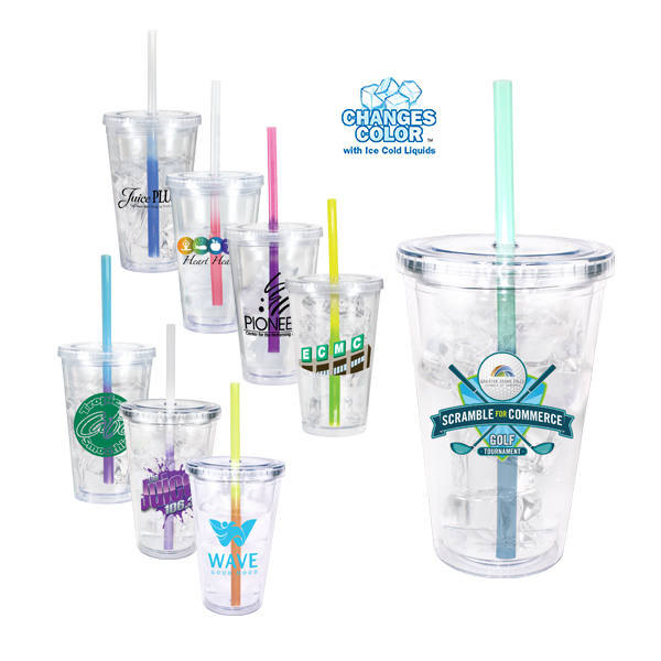 16 oz. Victory Acrylic Tumbler with Mood™ Straw 20