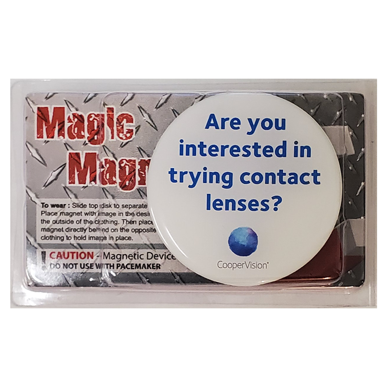 Magnet Lapel Pin with custom shaped imprint from 3.1 to 4.0 Sq. In. 3