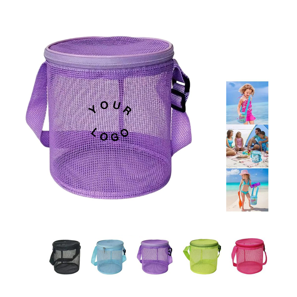 Durable Nylon Mesh Bag for Toys Shells or Beach Gear 6