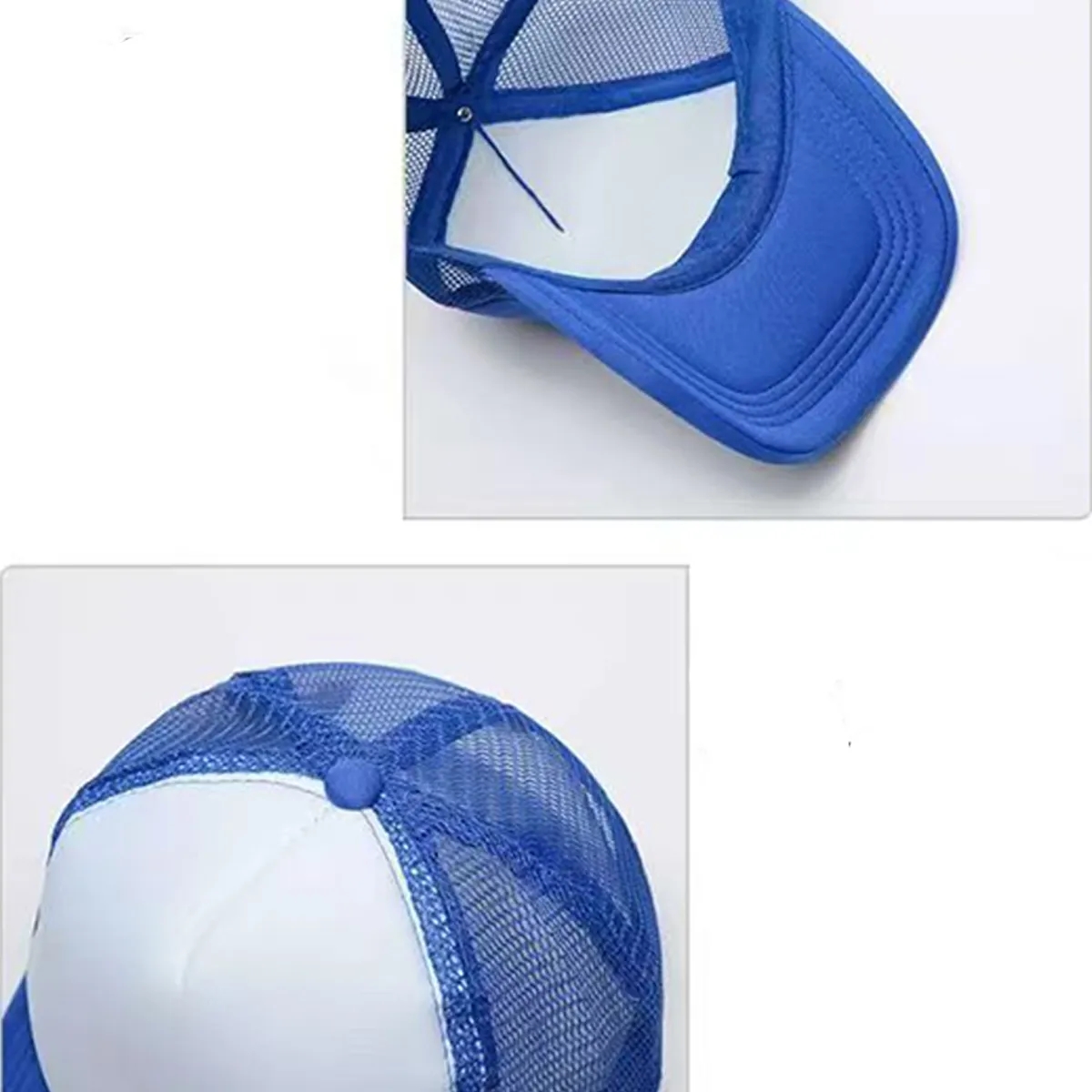 Pink Customizable Flat Bill Mesh Back Trucker Hat 6