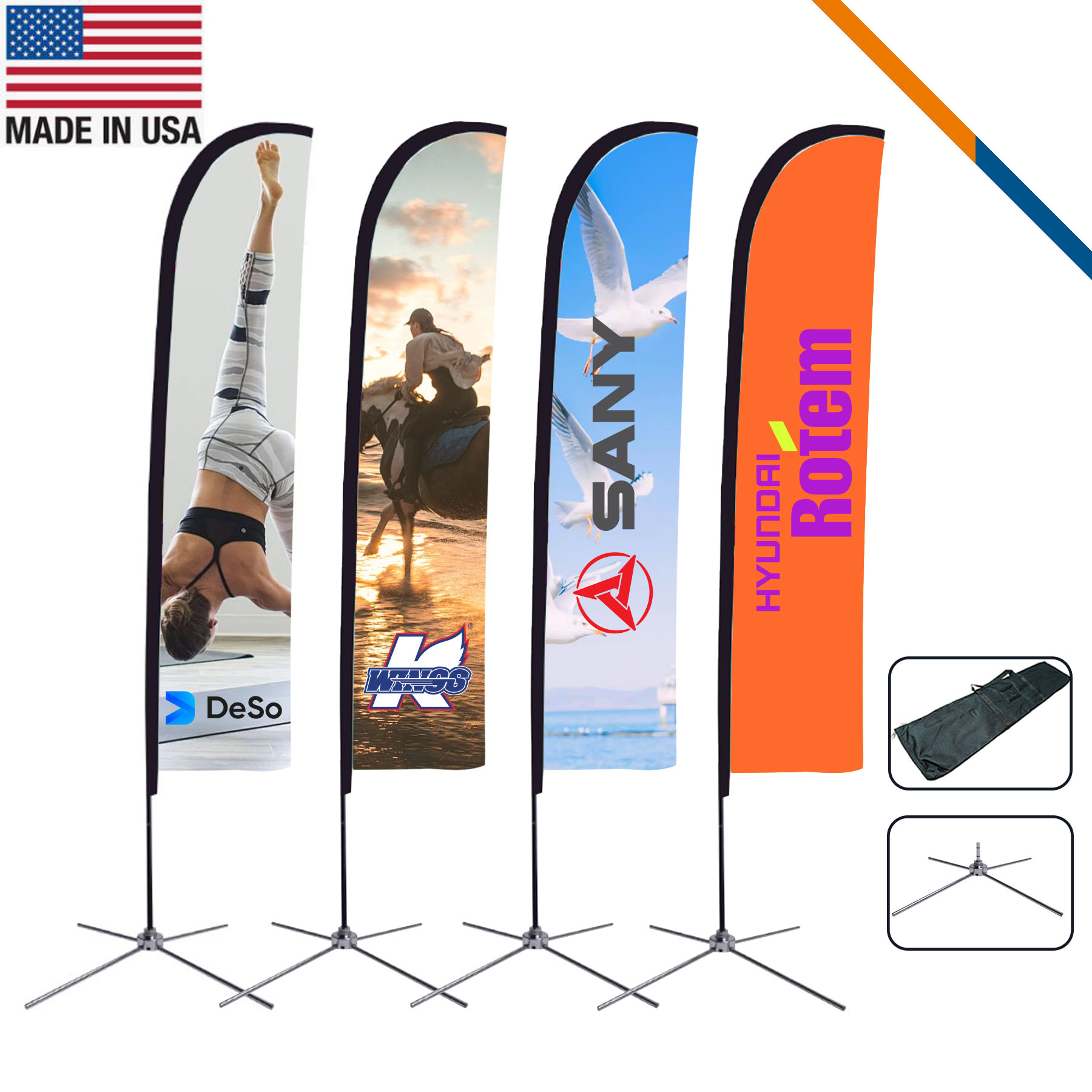 13' Telen Single-Sided Straight Flag 3