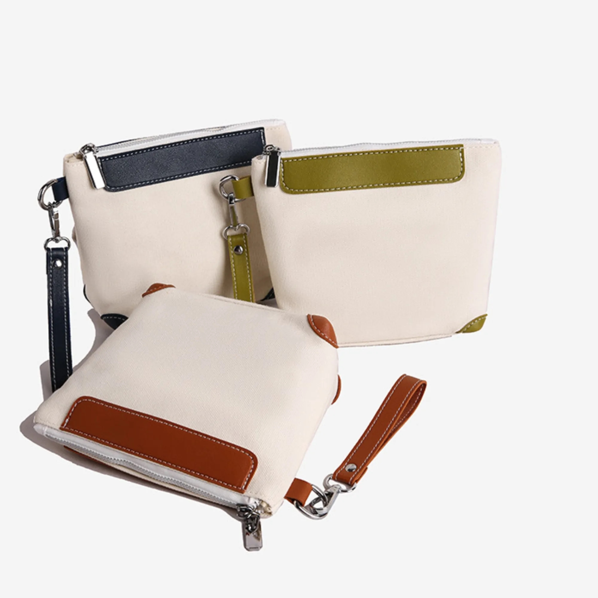 Small Canvas Handbag Coin Wallet Pouch With Wrist Strap 4