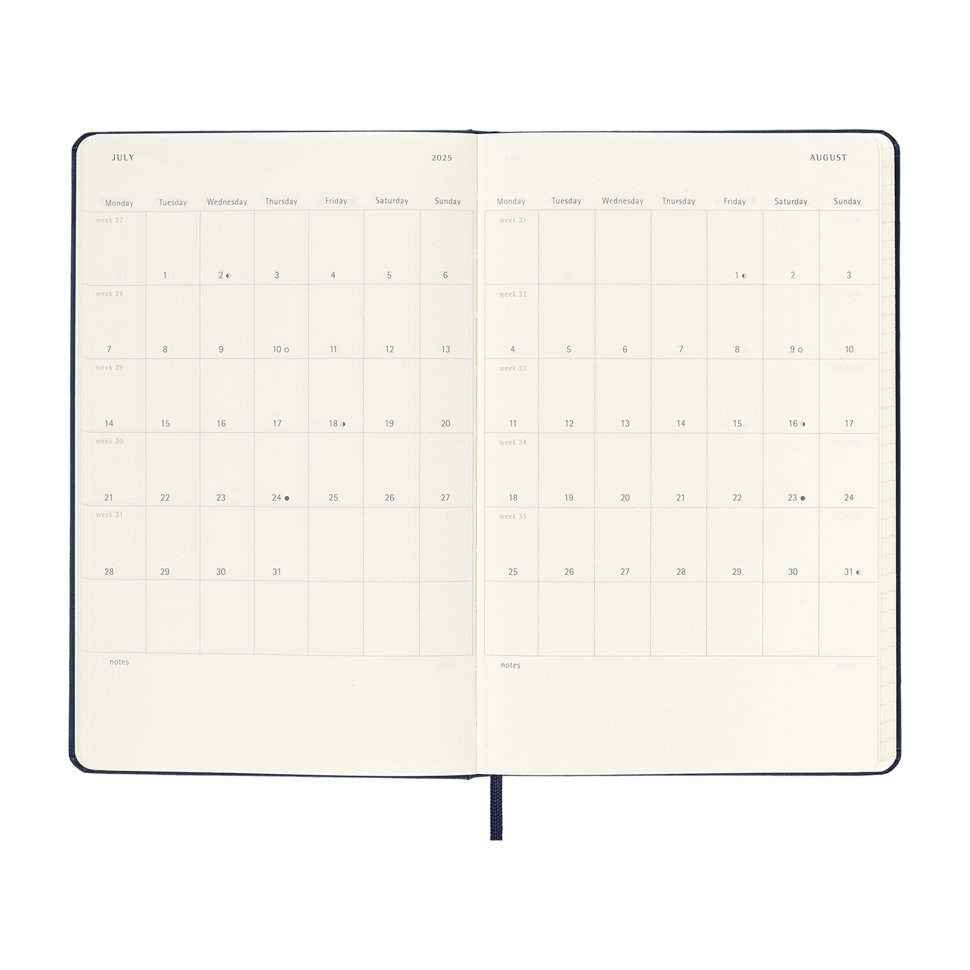 Hard Cover Large 18 Month Daily 2024-2025 Planner