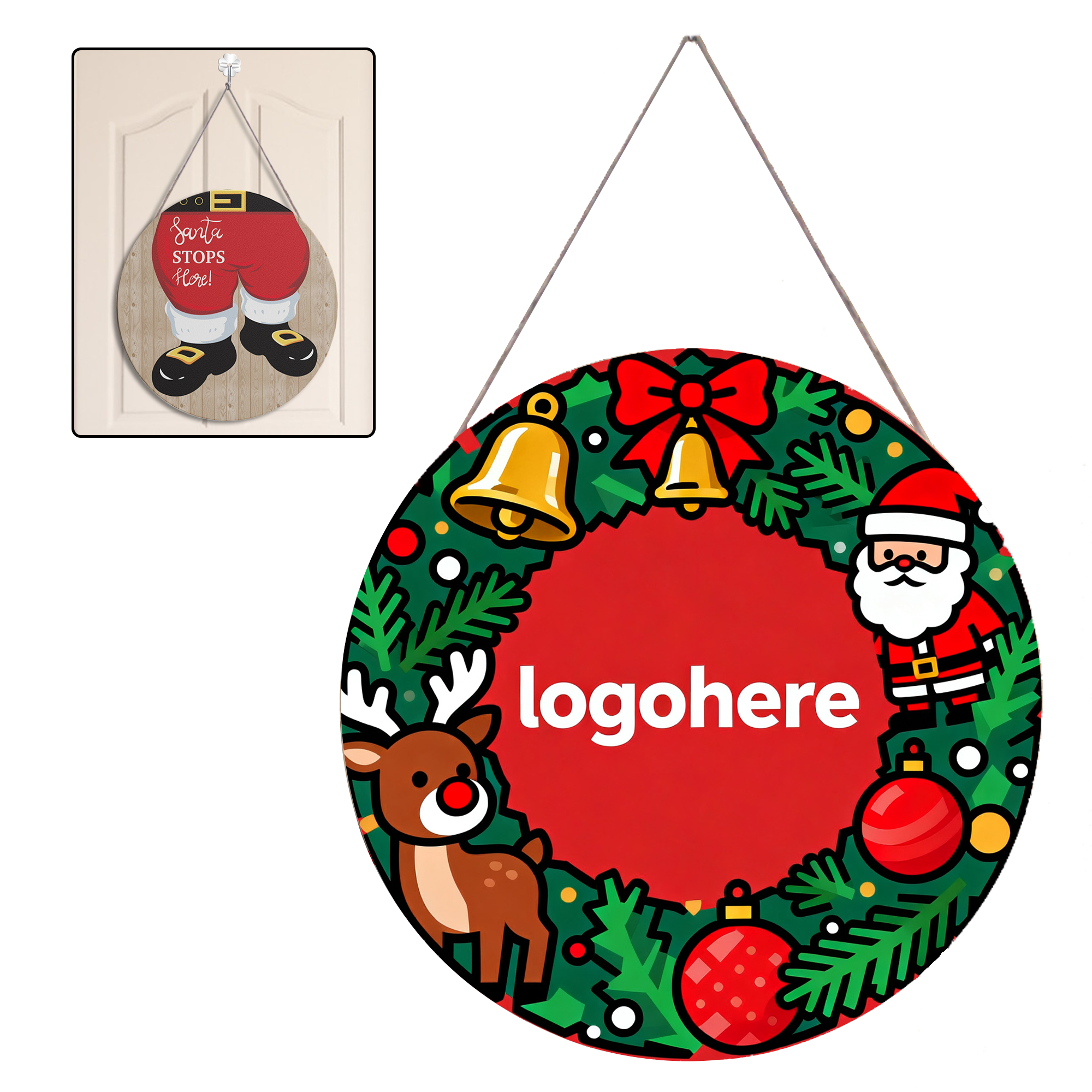 Personalized Festive Wooden Wall Hanging Decor 1