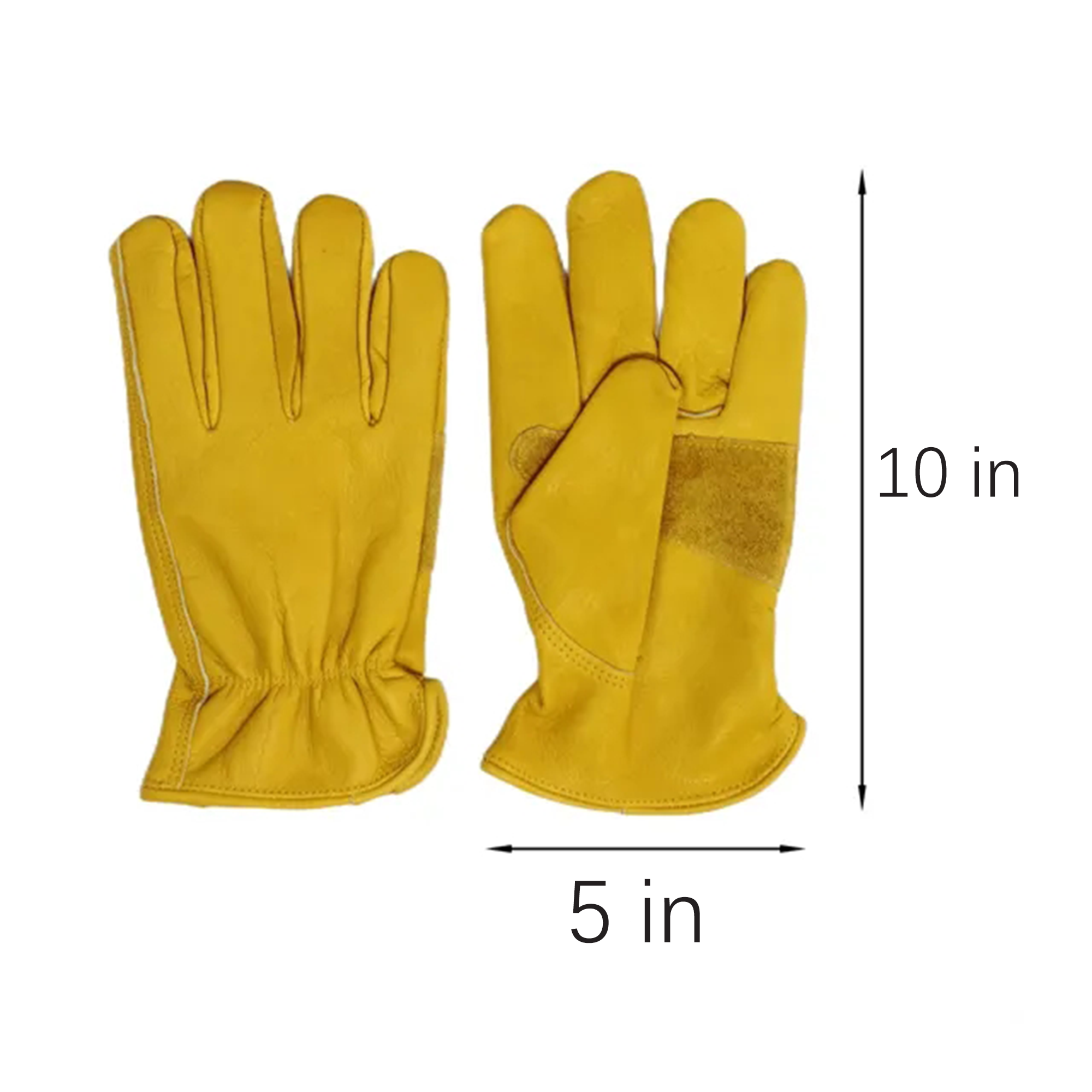 Yellow Cowhide Work Gloves 1