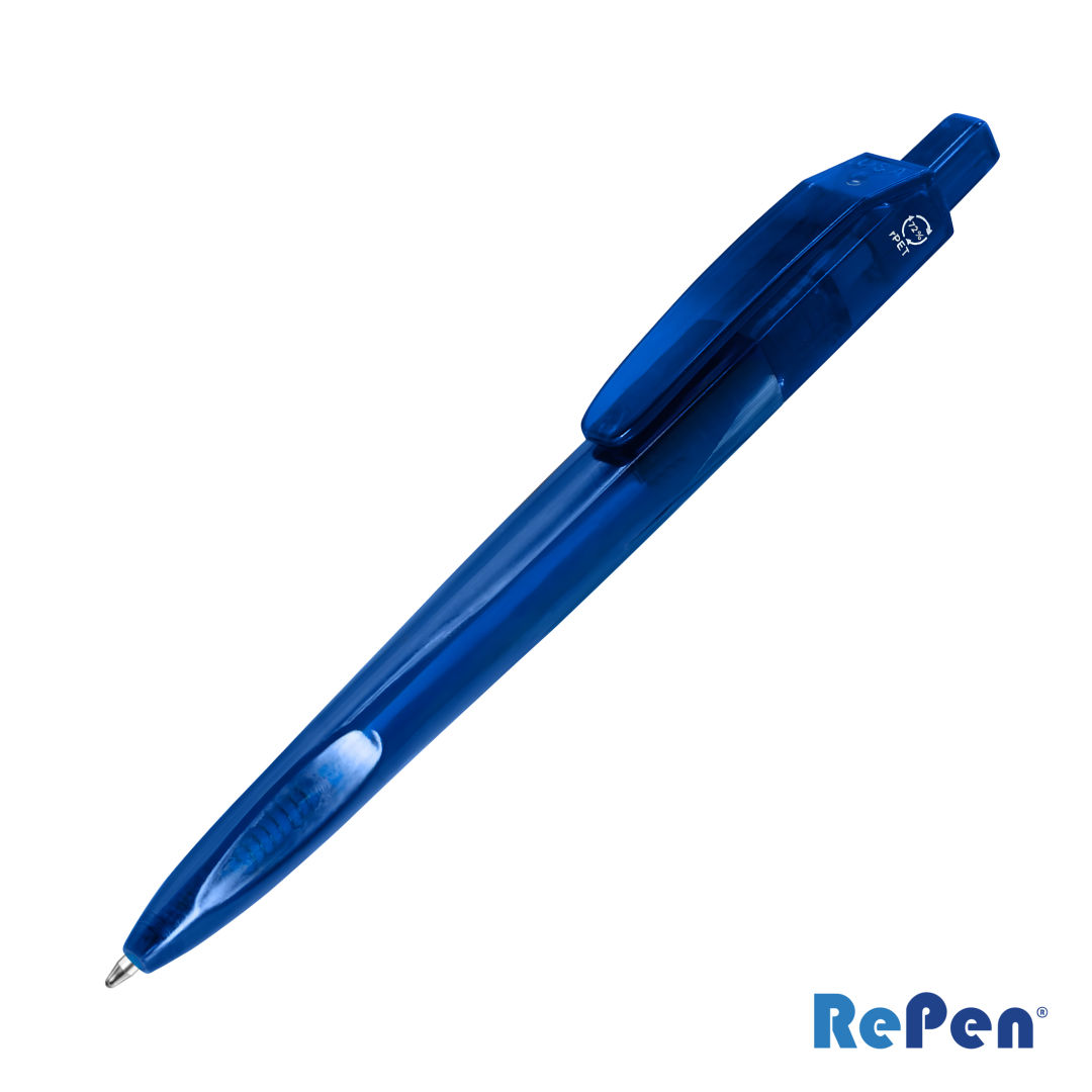 RePen® Squared Translucent Clicker rPET Pen 4