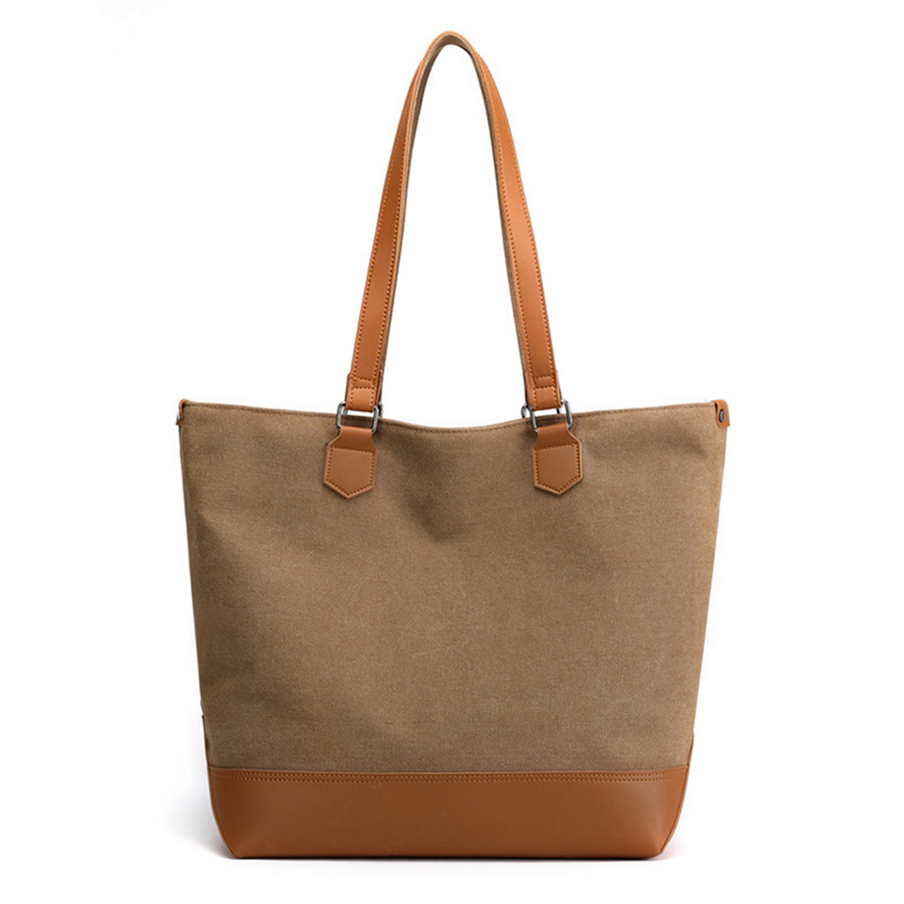 Canvas Tote Bag With Pu Leather, custom tote bag with logo imprint 8