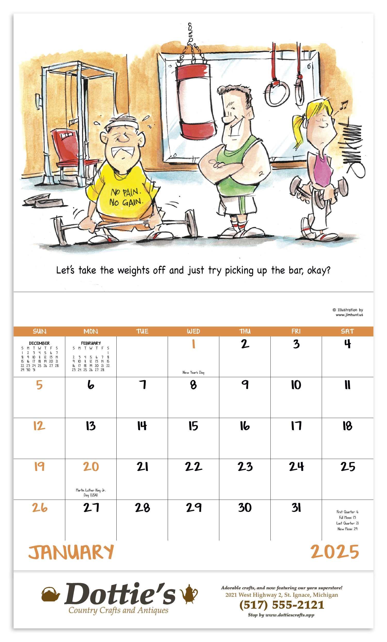 Good Value™ Laughing It Up - Stapled Calendar 8