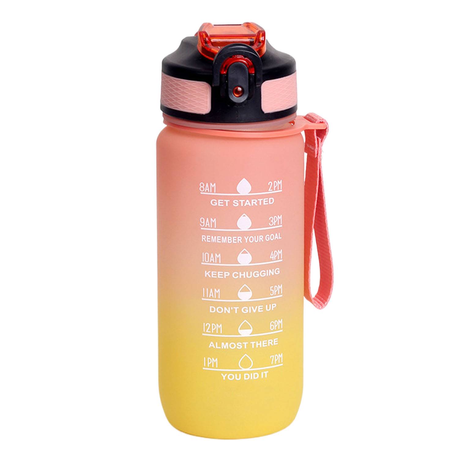 20oz Gradient Plastic Sports Bottle Lockable Straw Lid 4